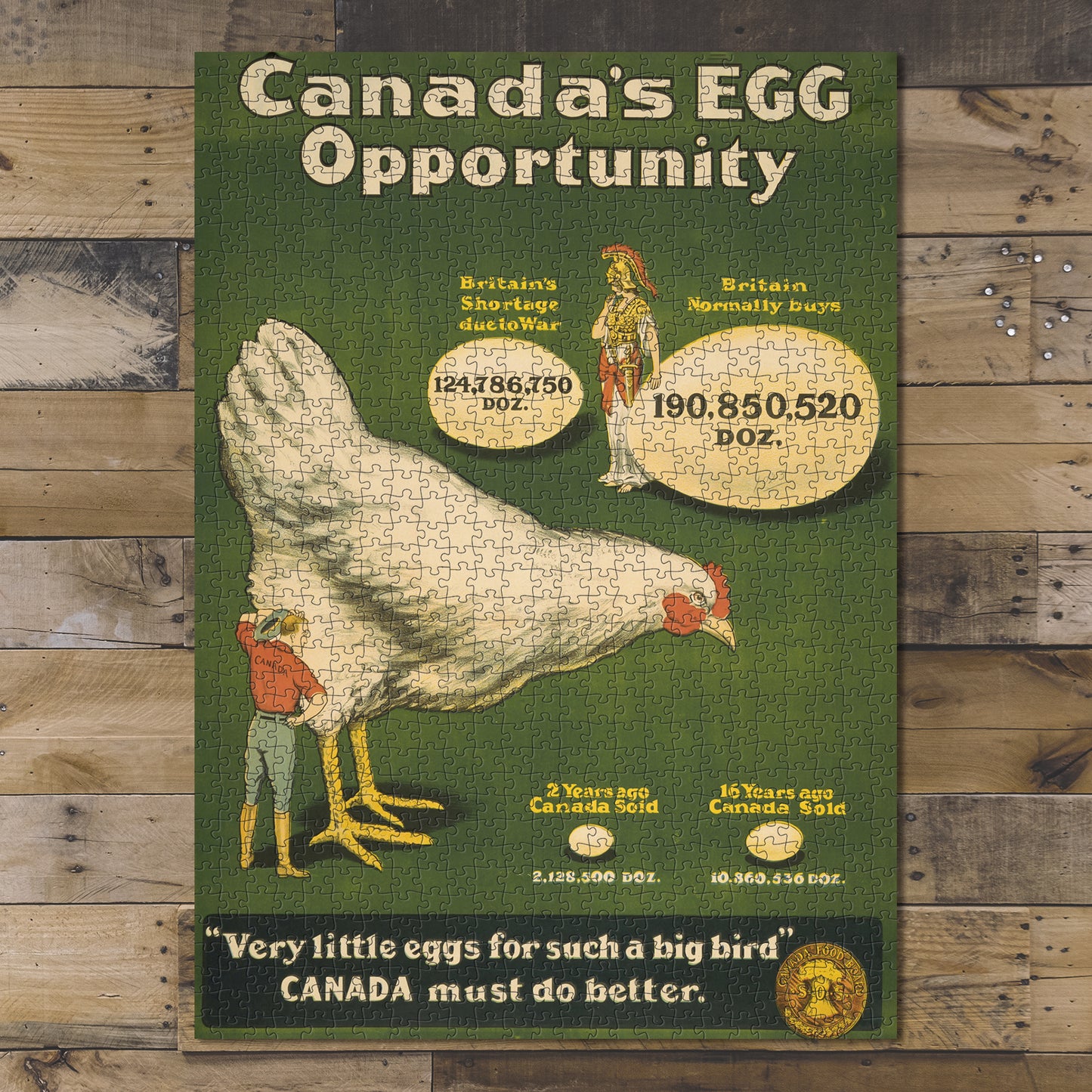 1000 piece puzzle Photo: Canada's egg opportunity Family Entertainment Jigsaw Puzzle Game for Adults