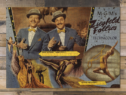 1000 piece puzzle Photo: "Ziegfeld Follies" shows Fred Astaire, Gene Kelly and Esther Williams