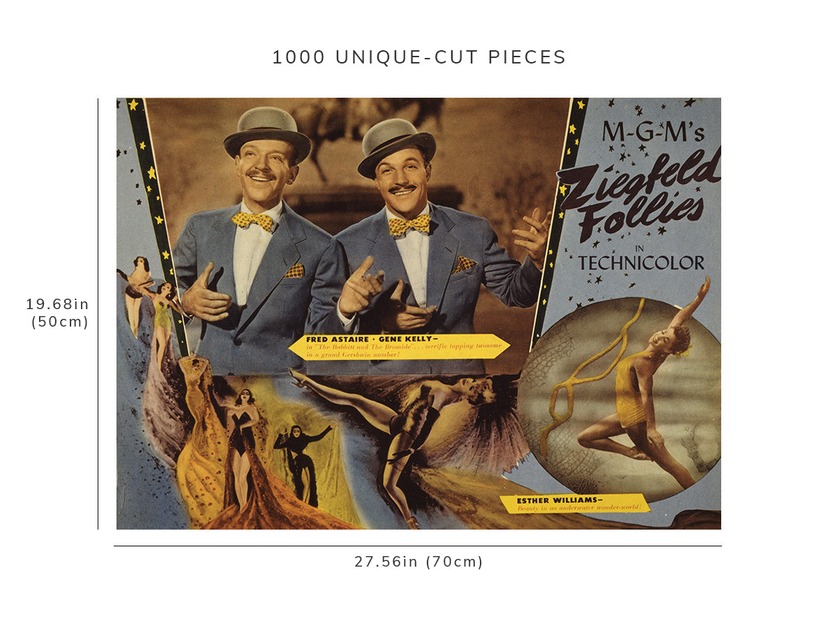 1000 piece puzzle - Photo: "Ziegfeld Follies" shows Fred Astaire, Gene Kelly and Esther Williams