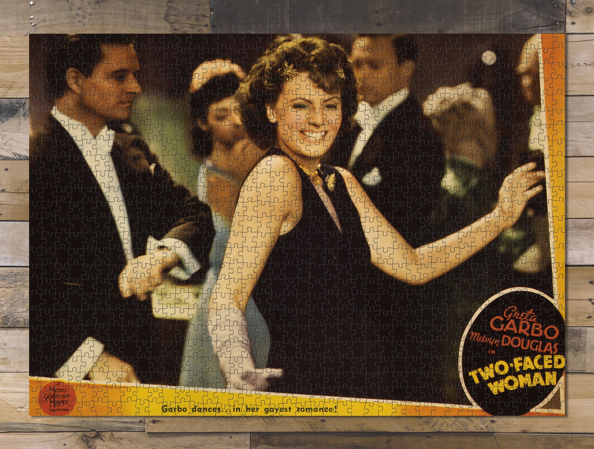 1000 piece puzzle 1941 Photo: Two-faced woman Greta Garabo Lobby Card Birthday Present Gifts