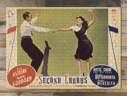 1000 piece puzzle Photo: Second Chorus showing stars Fred Astaire and Paulette Goddard dancing