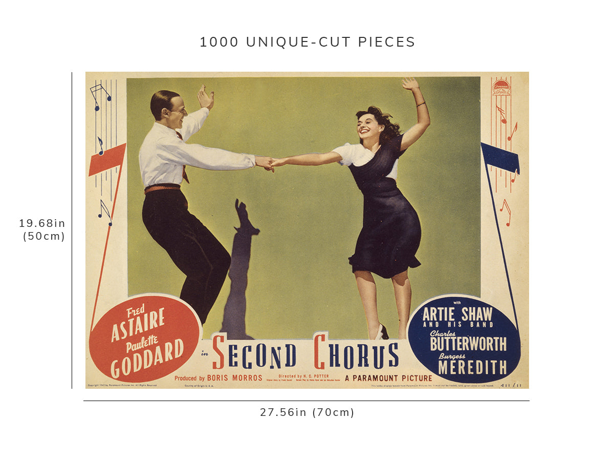 1000 piece puzzle - Photo: Second Chorus showing stars Fred Astaire and Paulette Goddard dancing