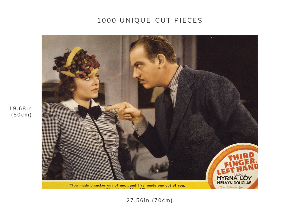 1000 piece puzzle - 1940 Photo: Third finger, left hand | Melvyn Douglas | Myrna Loy
