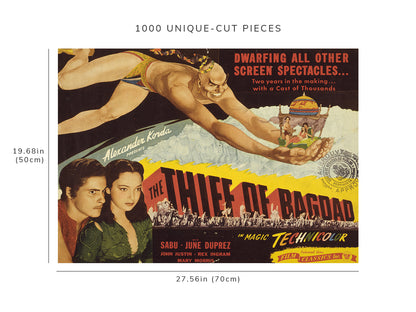 1000 piece puzzle - 1947 Photo: The thief of Bagdad | Sabu and June Duprez | Family Entertainment