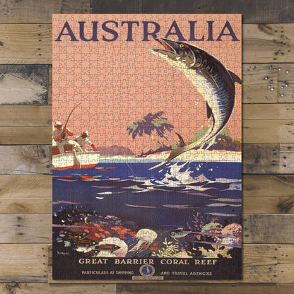 1000 piece puzzle 1935 Photo: Australia Great Barrier Coral Reef Birthday Present Gifts