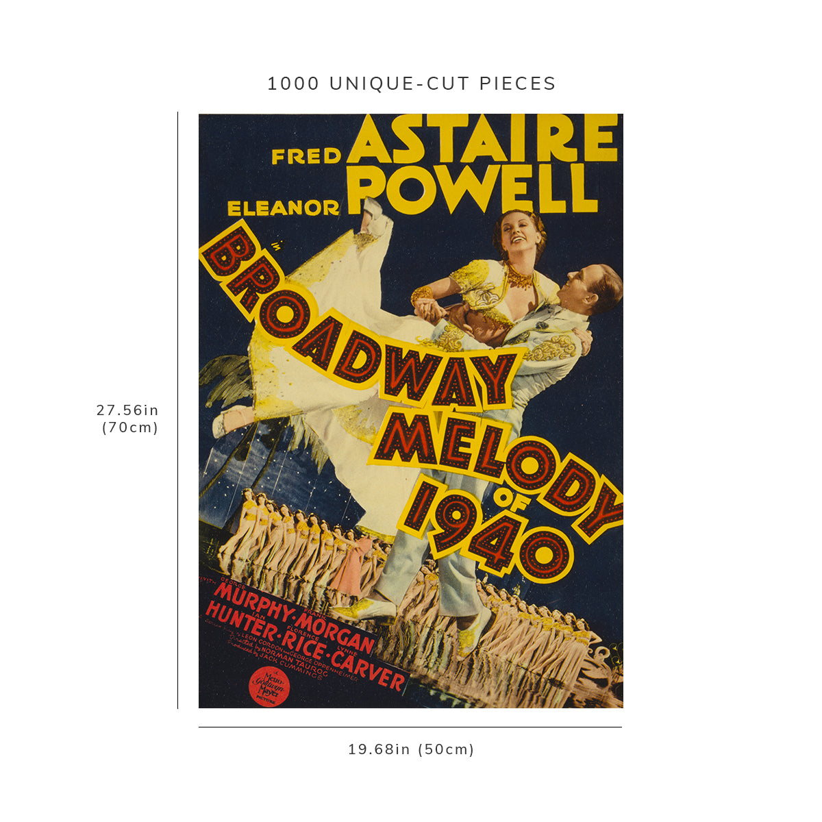 1000 piece puzzle - 1940 Photo: Broadway melody | Fred Astaire | Eleanor Powell | Birthday Present Gifts