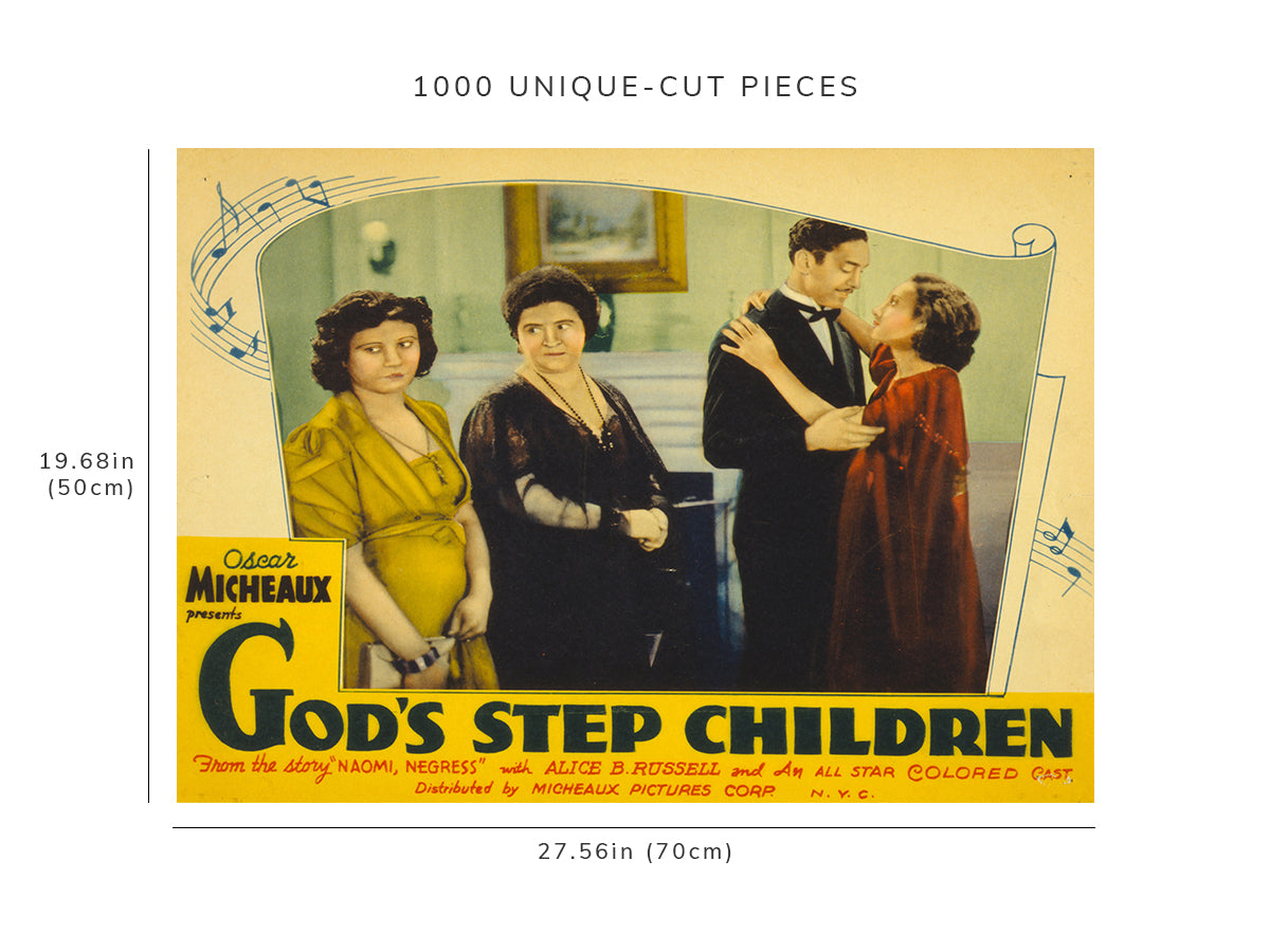 1000 piece puzzle - 1938 Photo: God's step children | Lobby Card | Oscar Micheaux
