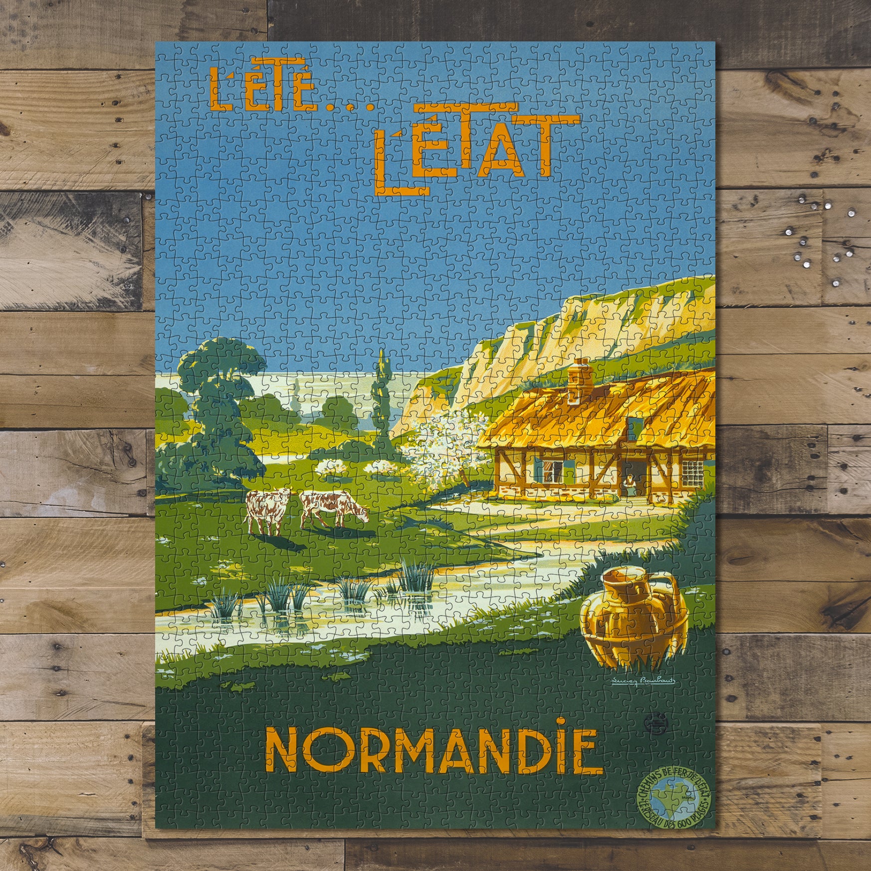 1000 piece puzzle Photo: Normandie l'été Normandy, France Birthday Present Gifts