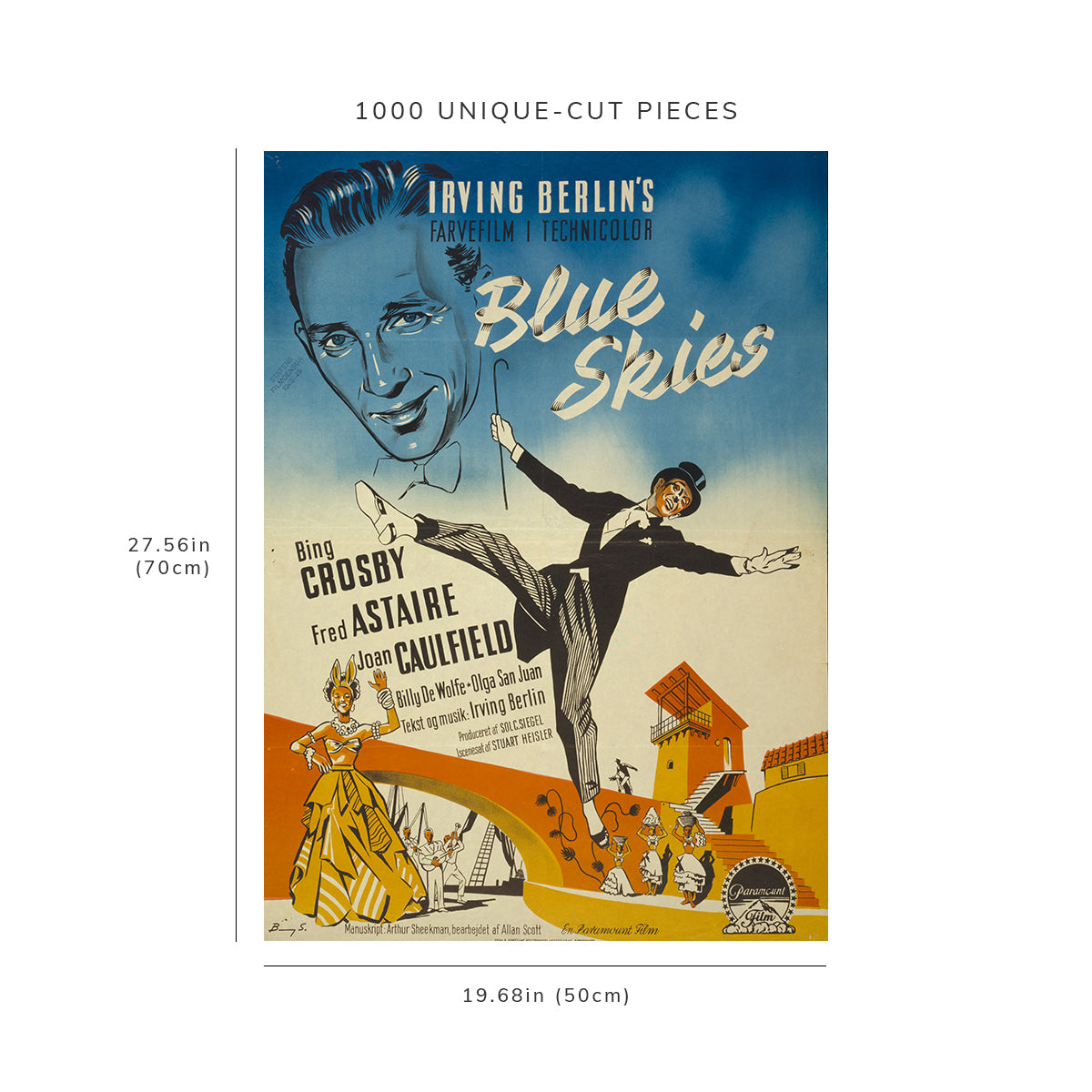 1000 piece puzzle - 1948 Photo: Blue skies | Bing Crosby | Fred Astaire | Birthday Present Gifts