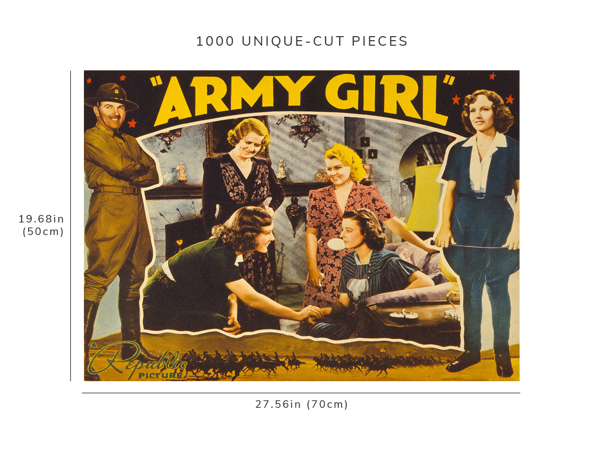 1000 piece puzzle - 1938 Photo: Army girl | Madge Evans | James Gleason | Ruth Donnelly