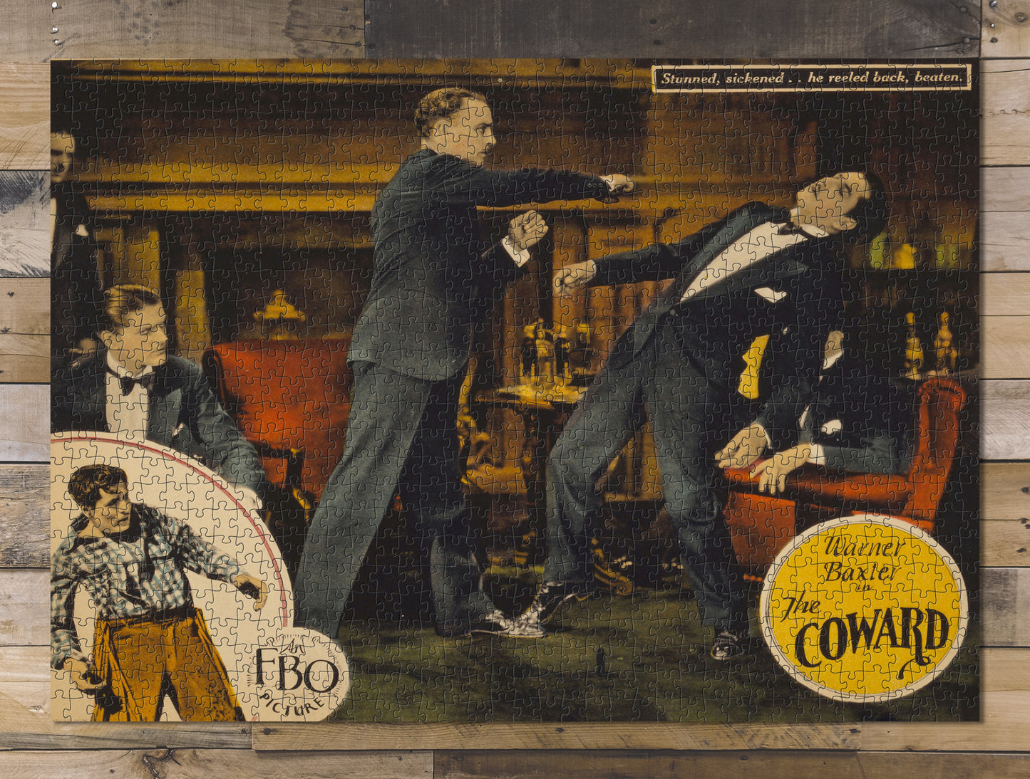 1000 piece puzzle 1927 Photo: The coward Warner Baxter 1889-1951 Family Entertainment Hand made