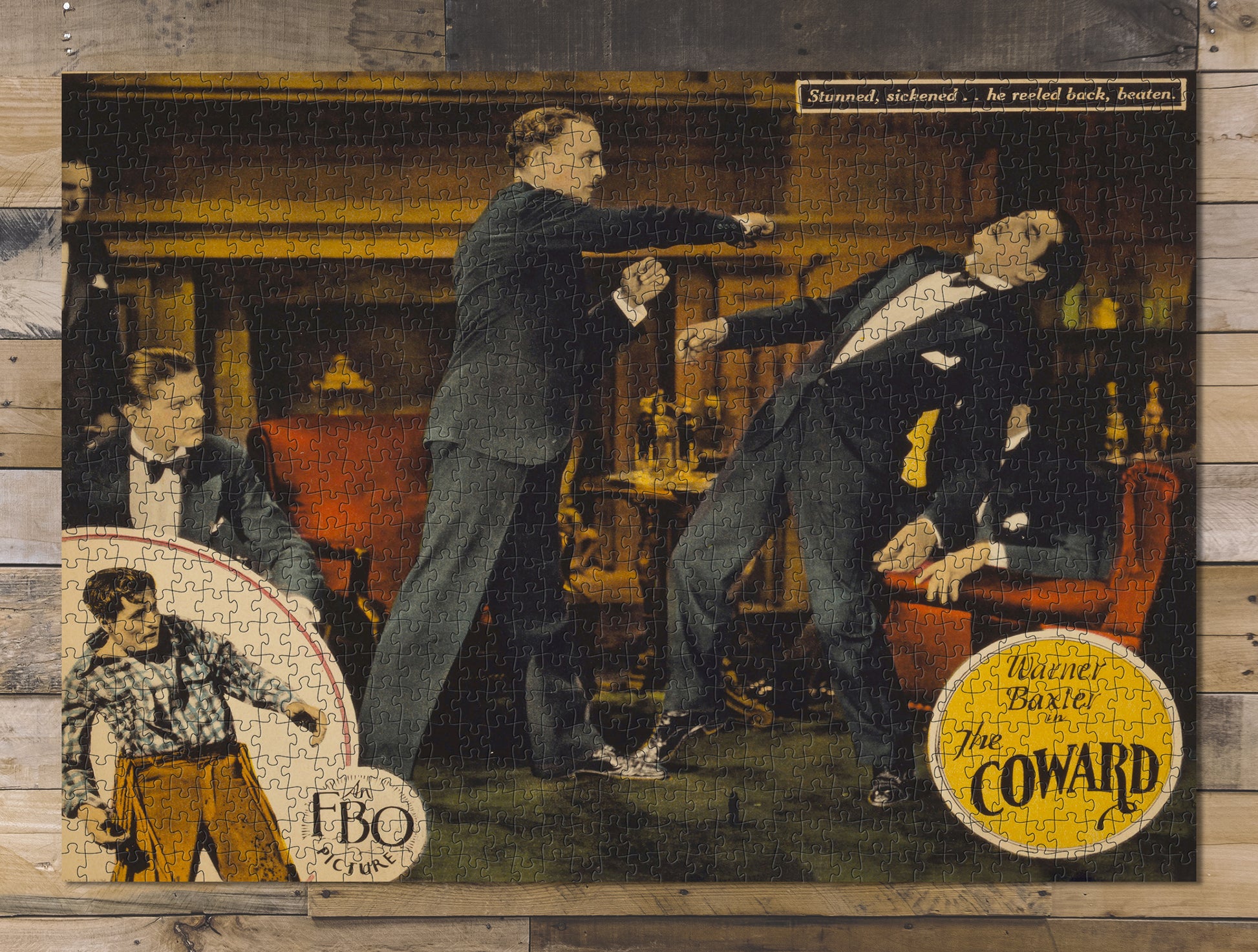 1000 piece puzzle 1927 Photo: The coward Warner Baxter 1889-1951 Family Entertainment Hand made