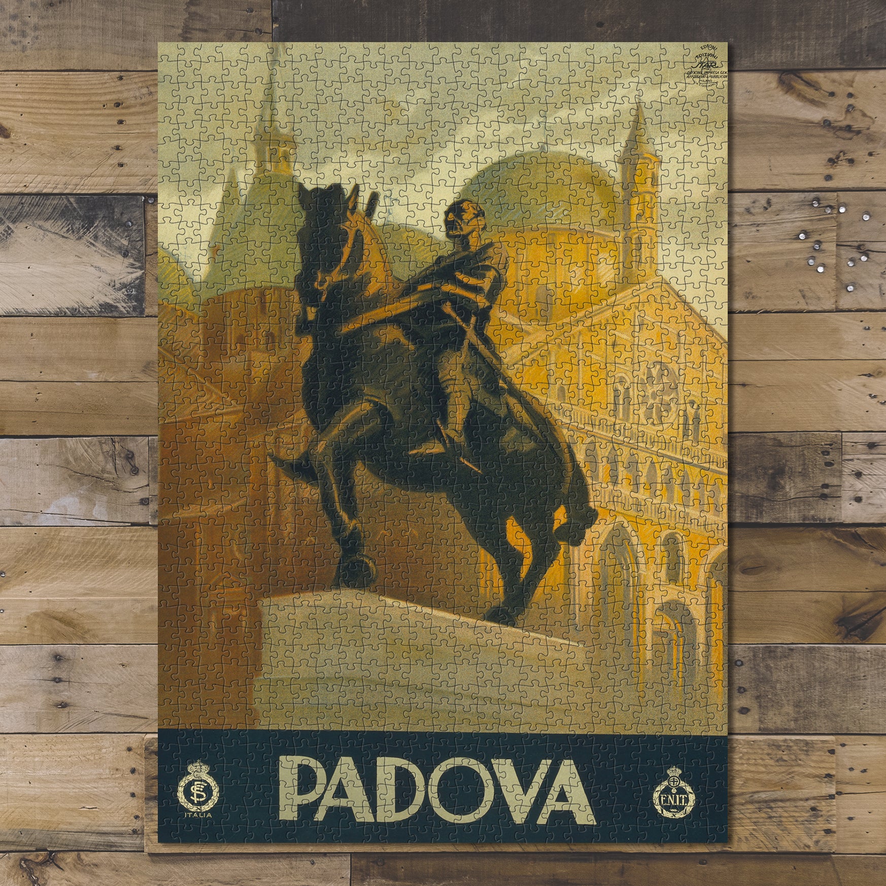 1000 piece puzzle Photo: Padova Equestrian Statue of Venetian General Gattamelata Erasmo da Narni