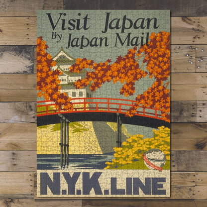 1000 piece puzzle 1930 Photo:  Visit Japan by Japan Mail N.Y.K. Line Poster