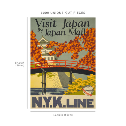1000 piece puzzle - 1930 Photo:  Visit Japan by Japan Mail | N.Y.K. Line Poster
