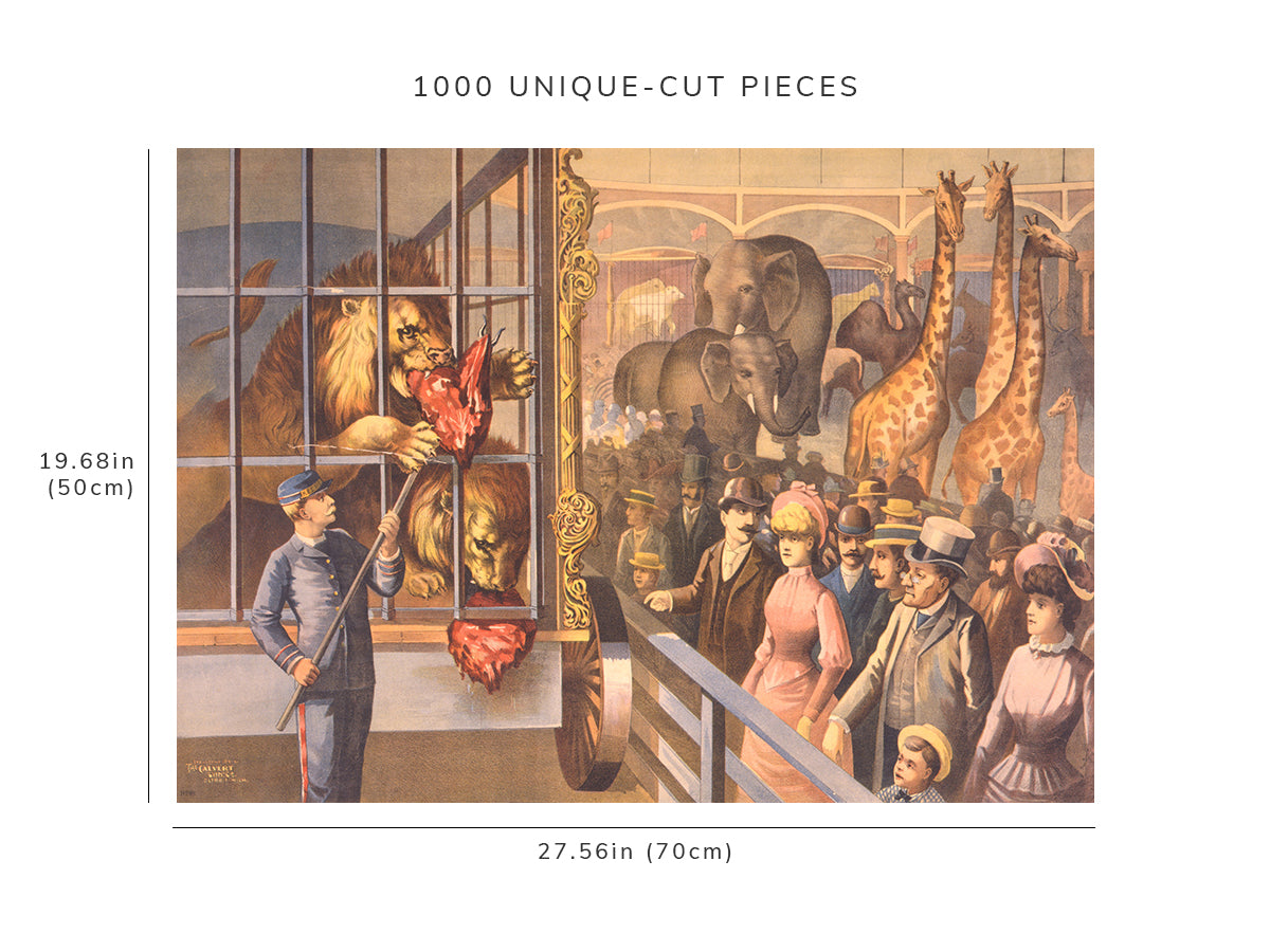 1000 piece puzzle - 1891 Photo: Animal keeper | circus cage | Jigsaw Puzzle Game for Adults