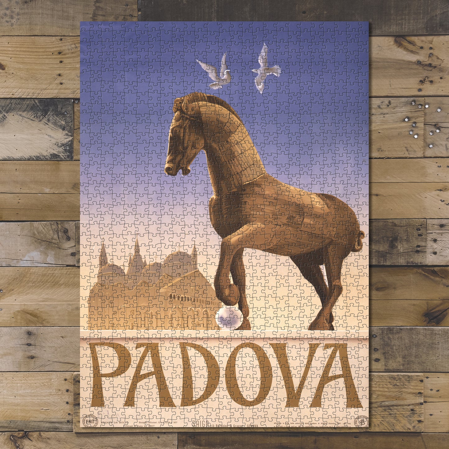 1000 piece puzzle 1947 Photo: Padova Trojan Horse Basilica di Sant'Antonio, Italy