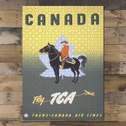 1000 piece puzzle Photo: Canada fly TCA Trans-Canada Air Lines Jigsaw Puzzle Game for Adults