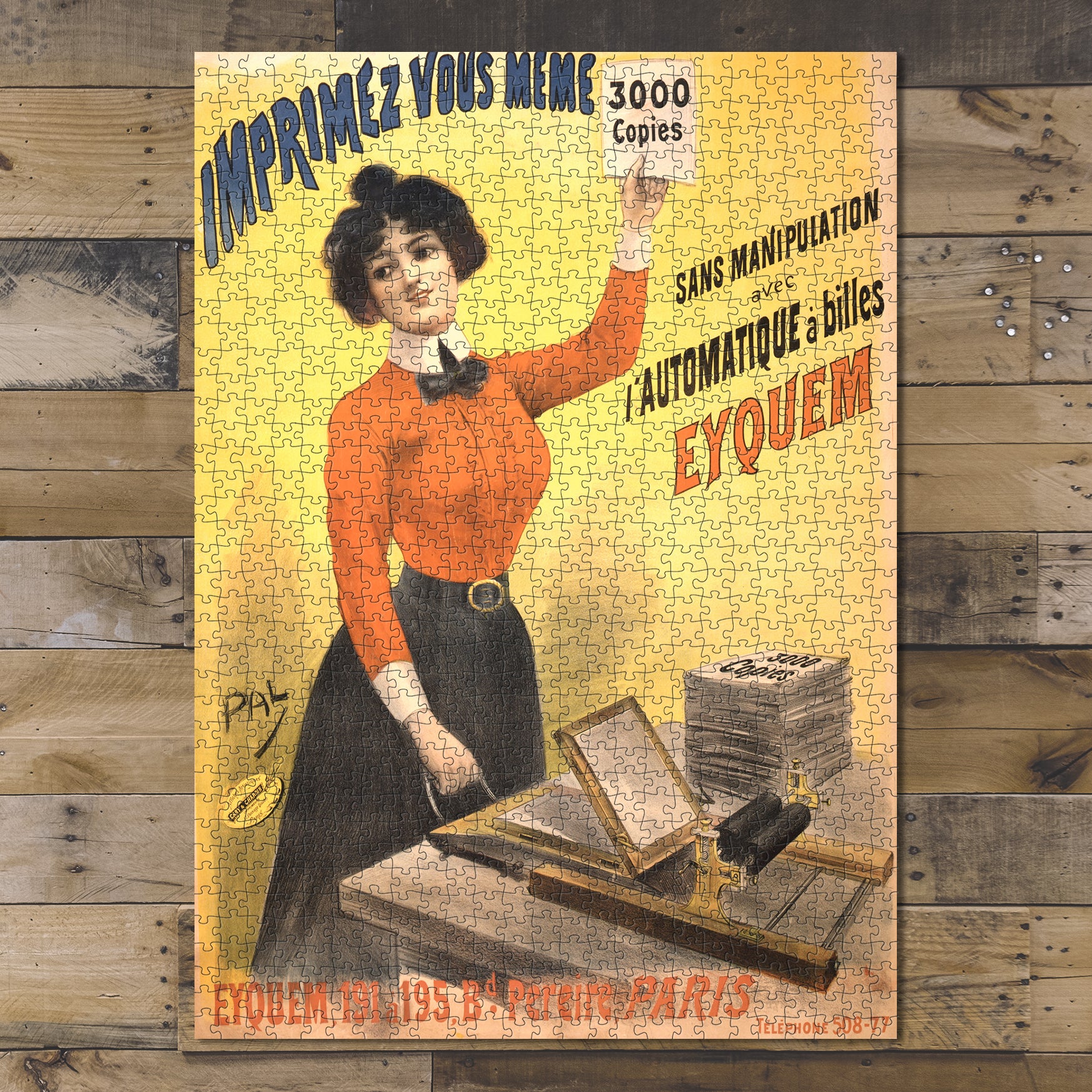 1000 piece puzzle 1899 Photo: Advertisement Printing Press Paris, France