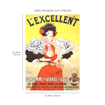 1000 piece puzzle - 1895 Photo: The excellent, beef consommé | Advertisement | Meunier