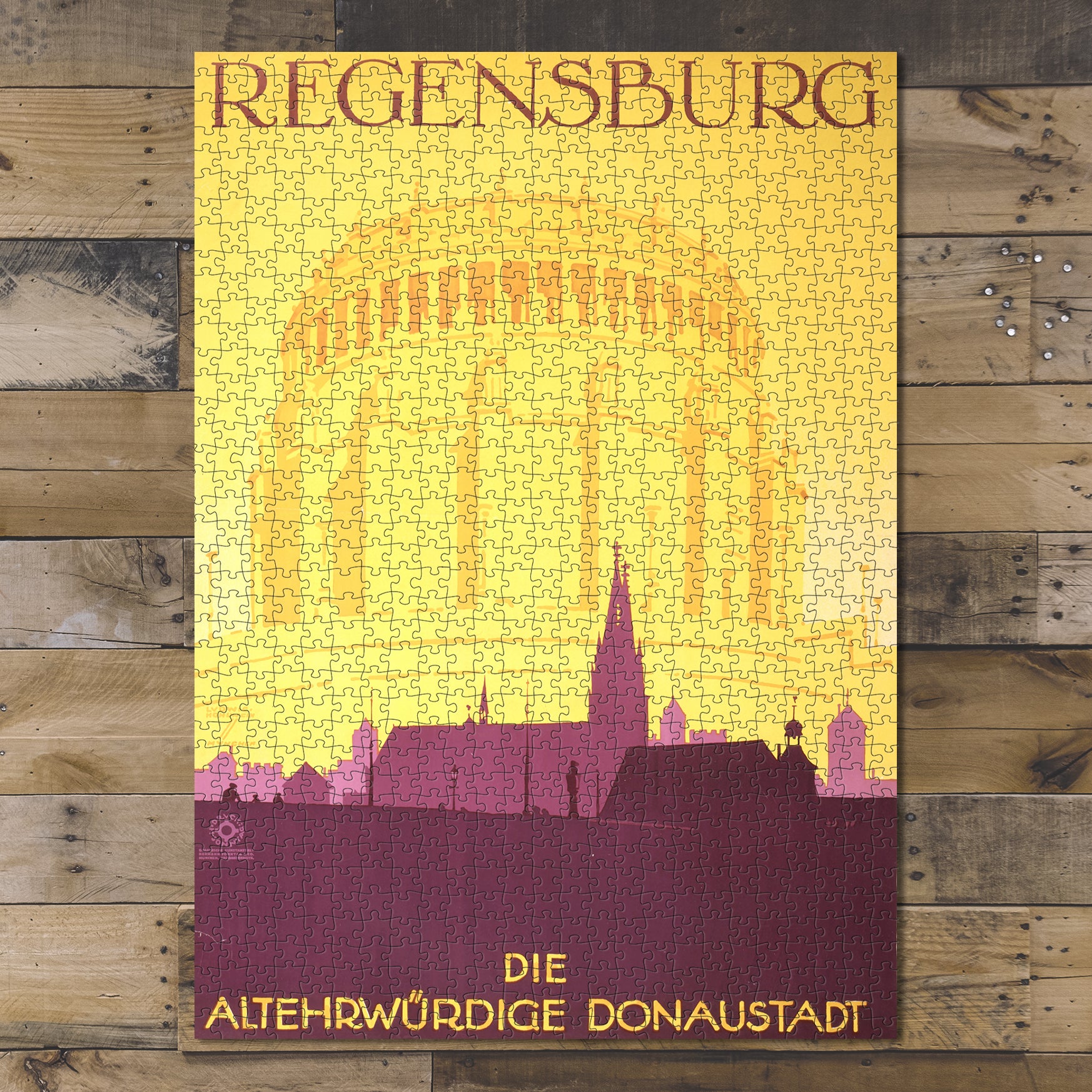 1000 piece puzzle 1920 Photo: Regensburg the time-honored Donaustadt Germany Cathedrals