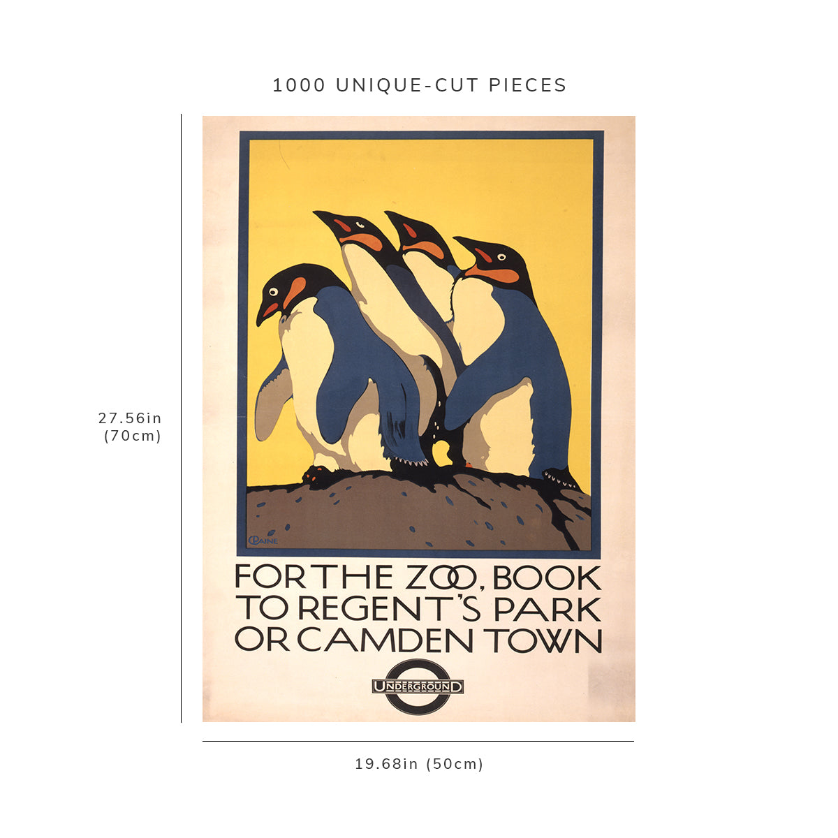 1000 piece puzzle - Photo: For the zoo, book to Regent's Park or Camden Town: Underground | Hand made
