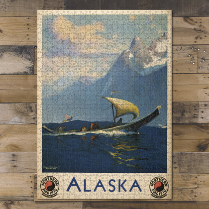1000 piece puzzle Photo: Alaska Northern Pacific North Coast Limited Indians of North America