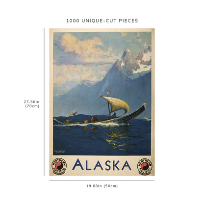 1000 piece puzzle - Photo: Alaska Northern Pacific | North Coast Limited | Indians of North America