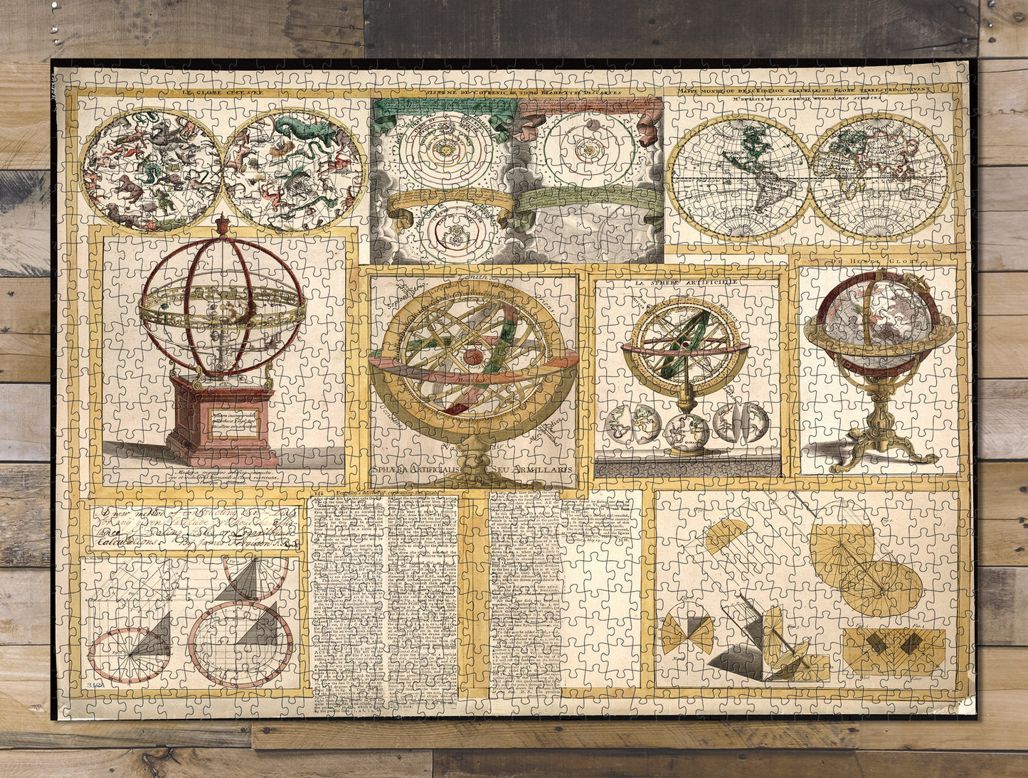 1000 piece puzzle 1769 Map Astronomical Instruments Family Entertainment