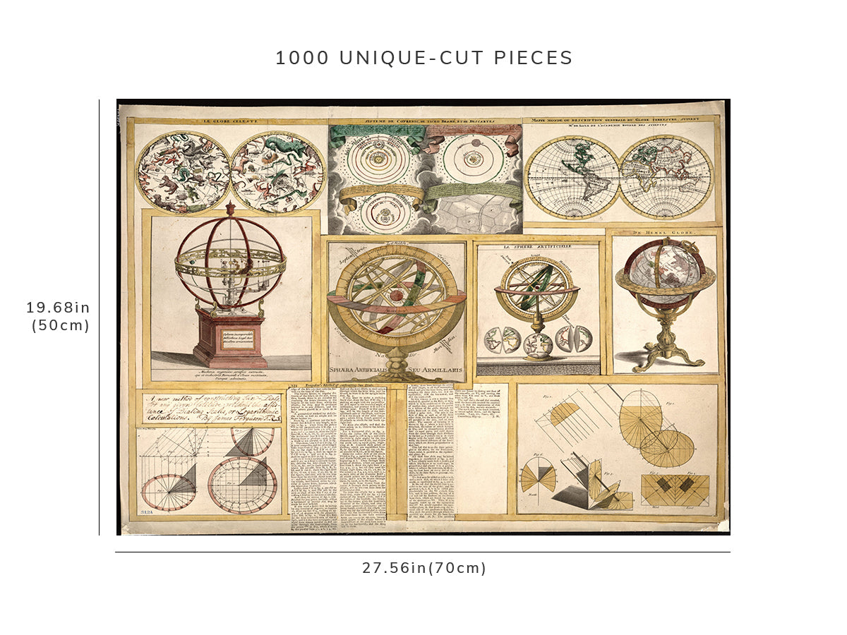 1000 piece puzzle - 1769 Map | Astronomical Instruments | Family Entertainment