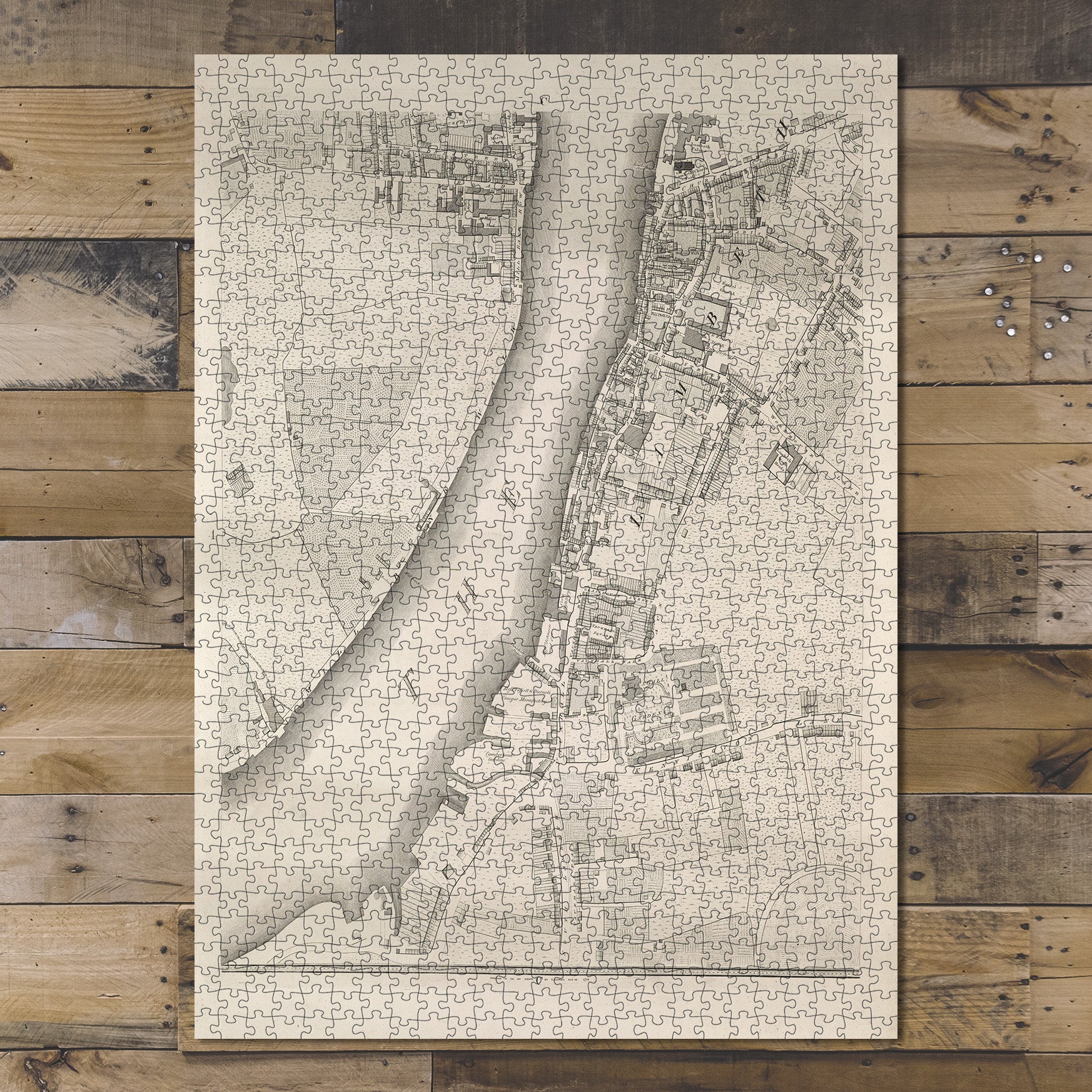 1000 Piece Jigsaw Puzzle 1799 Map of London C4 Horwood, Richardr) | Historic