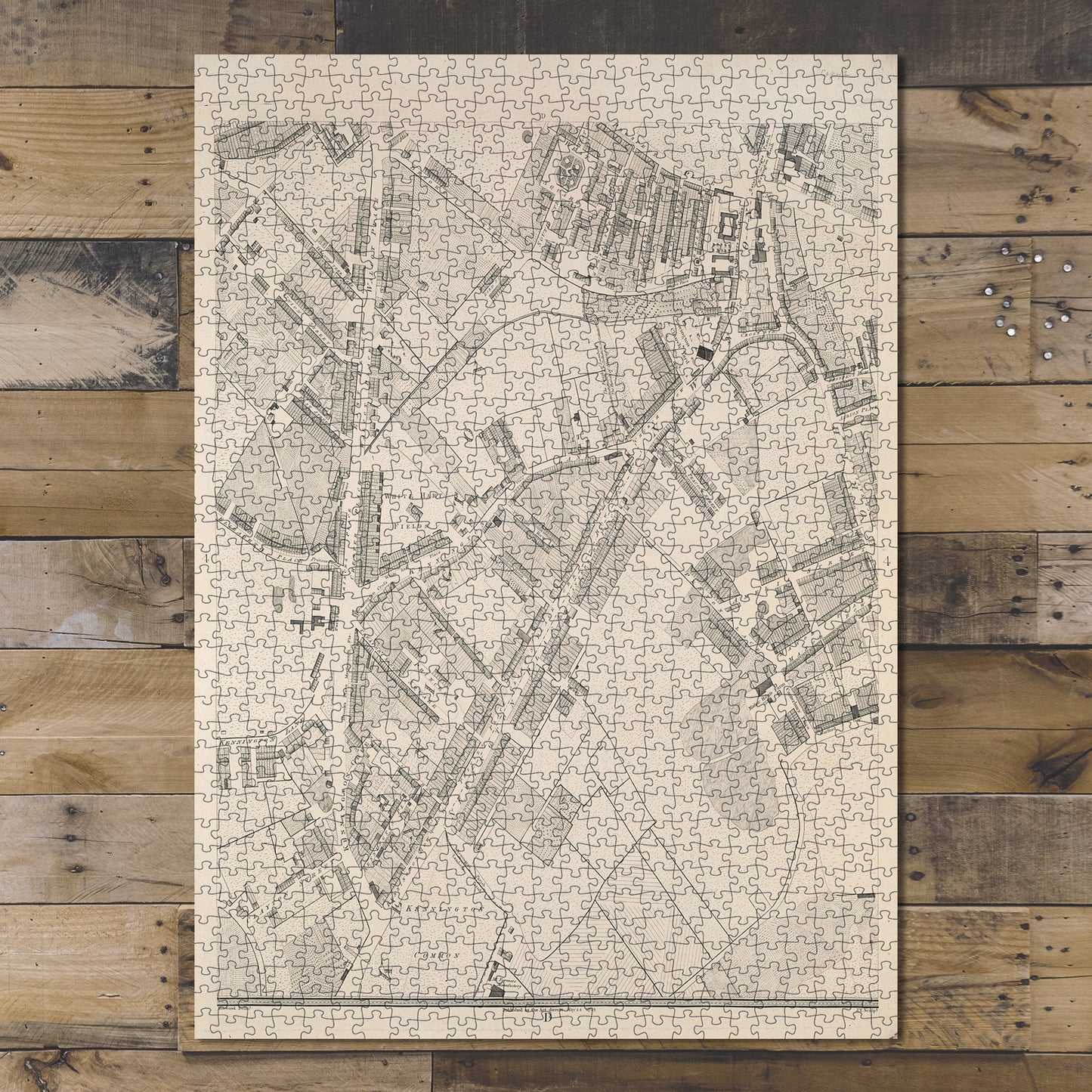 1000 Piece Jigsaw Puzzle 1799 Map of London D4 Horwood, Richardr) | Vintage