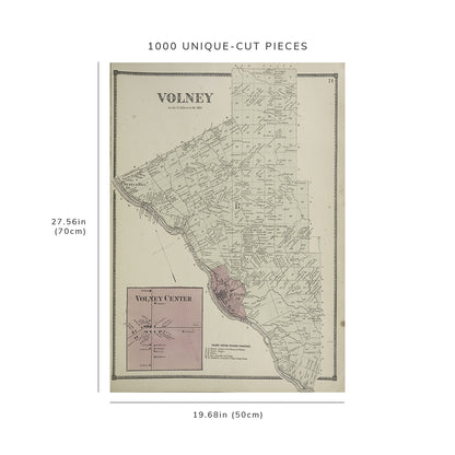 1000 Piece Jigsaw Puzzle: 1867 Map of Philadelphia Volney Townshi; Volney Center Village