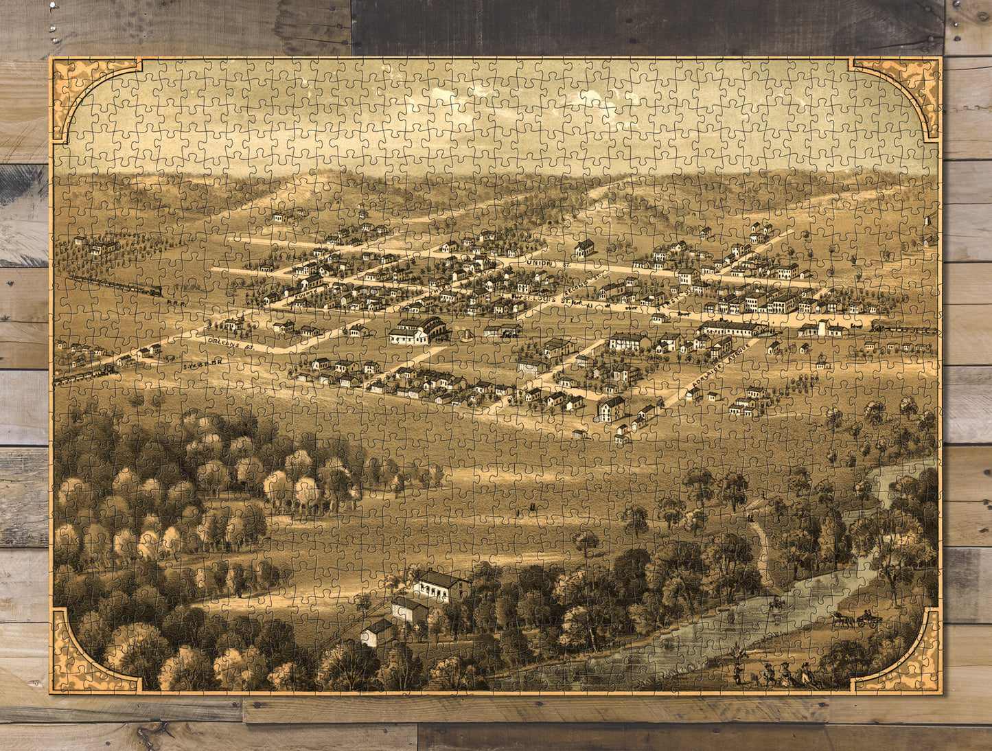 1000 piece puzzle 1869 Map| Pacific, formerly Franklin, Franklin Co., Missouri Family Entertainment