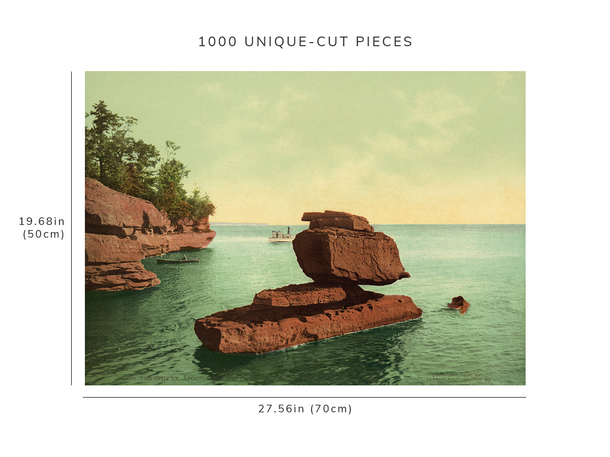 1000 piece puzzle - 1898 | Sphinx | Apostle Islands | Lake Superior | Wisconsin | Birthday Present Gifts