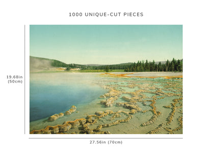 1000 piece puzzle - 1902 | Sapphire Pool | spring | Yellowstone National Park, WY