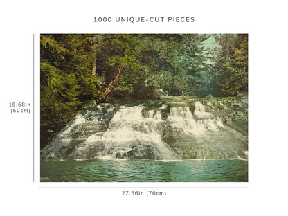 1000 piece puzzle - 1900 | Paradise Falls | river | Pocono Mountains, PA | Jigsaw Puzzle Game for Adults