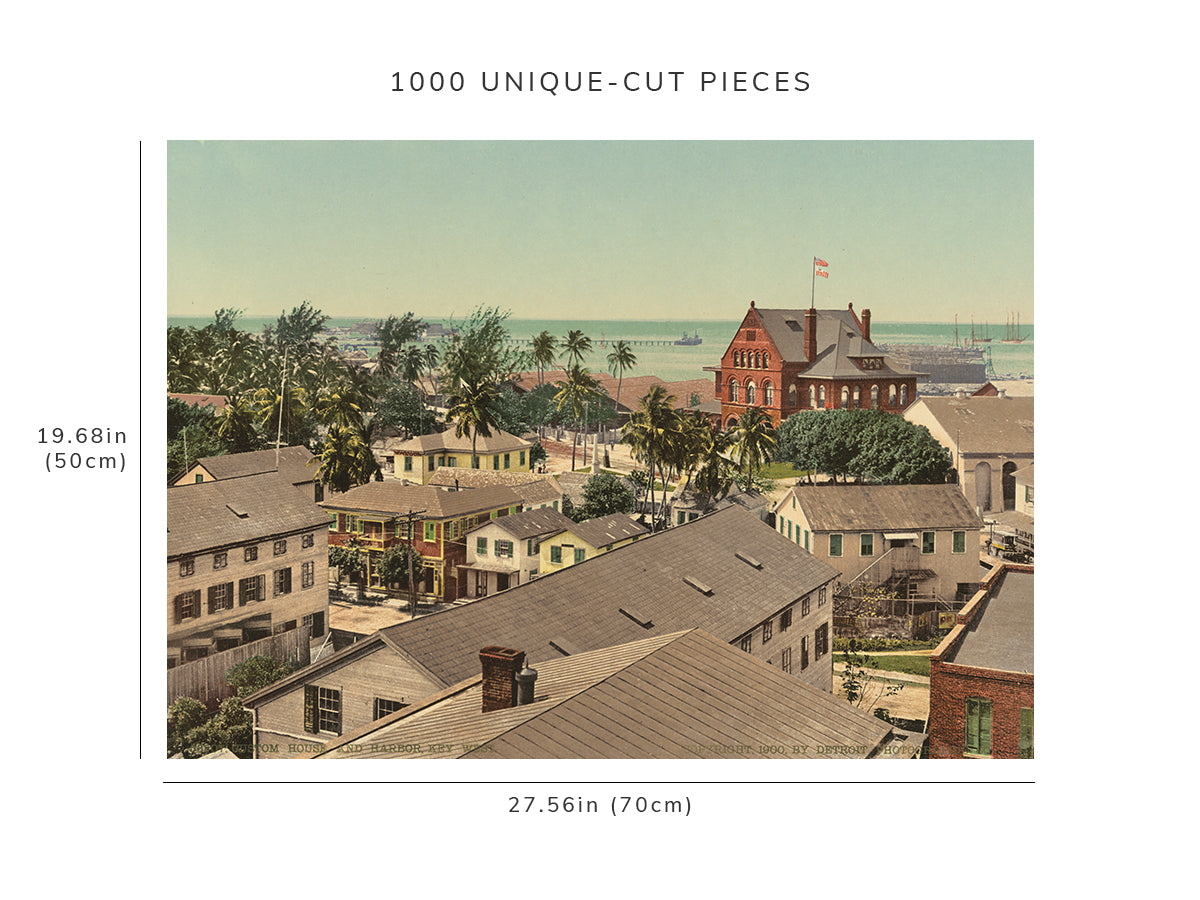 1000 piece puzzle - 1900 | Custom House | Key West, FL | Birthday Present Gifts | Family Entertainment