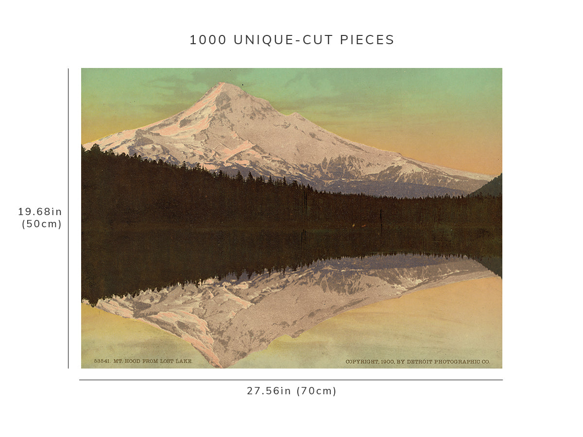 1000 piece puzzle - 1900 |Mount Hood | Lost Lake | mountains | Oregon | Jigsaw Puzzle Game for Adults