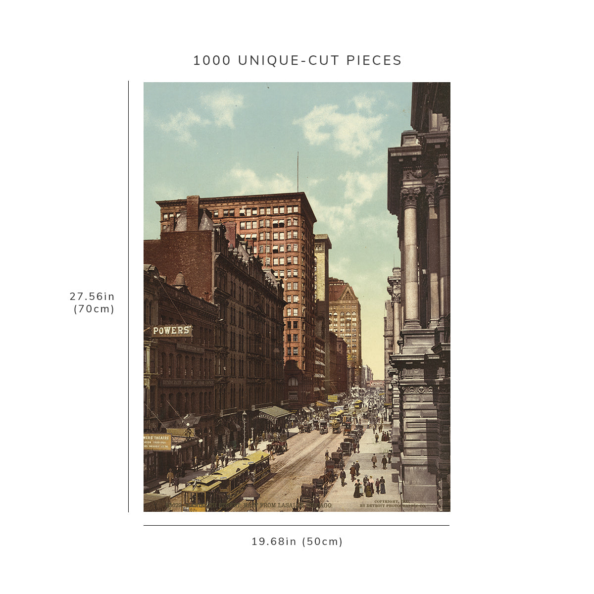 1000 piece puzzle - 1900 | Commercial buildings | Randolph | LaSalle | Chicago, IL
