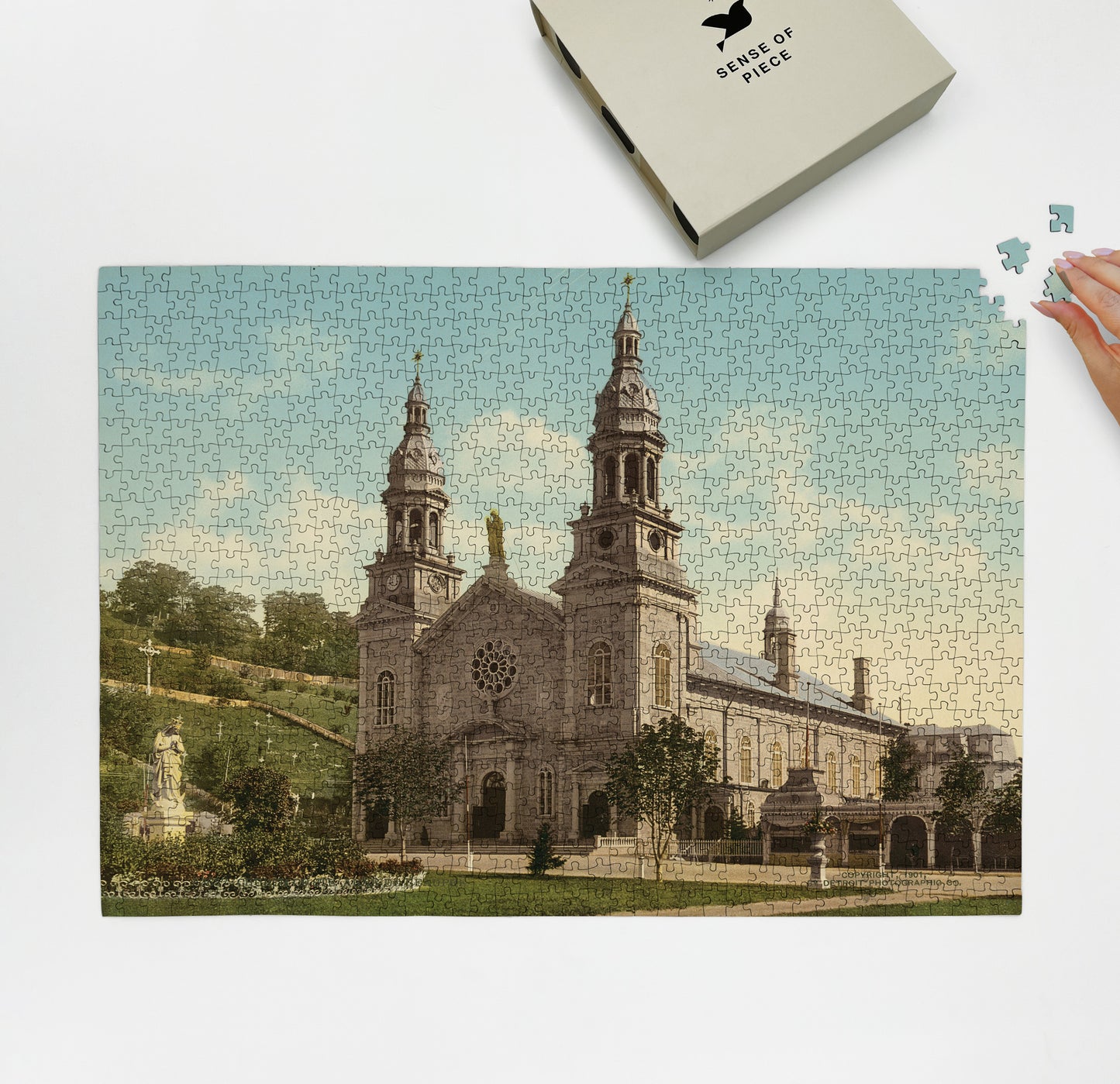 1000 piece puzzle 1901 Church of St Anne de Beaupré Catholic Quebec Birthday Present Gifts
