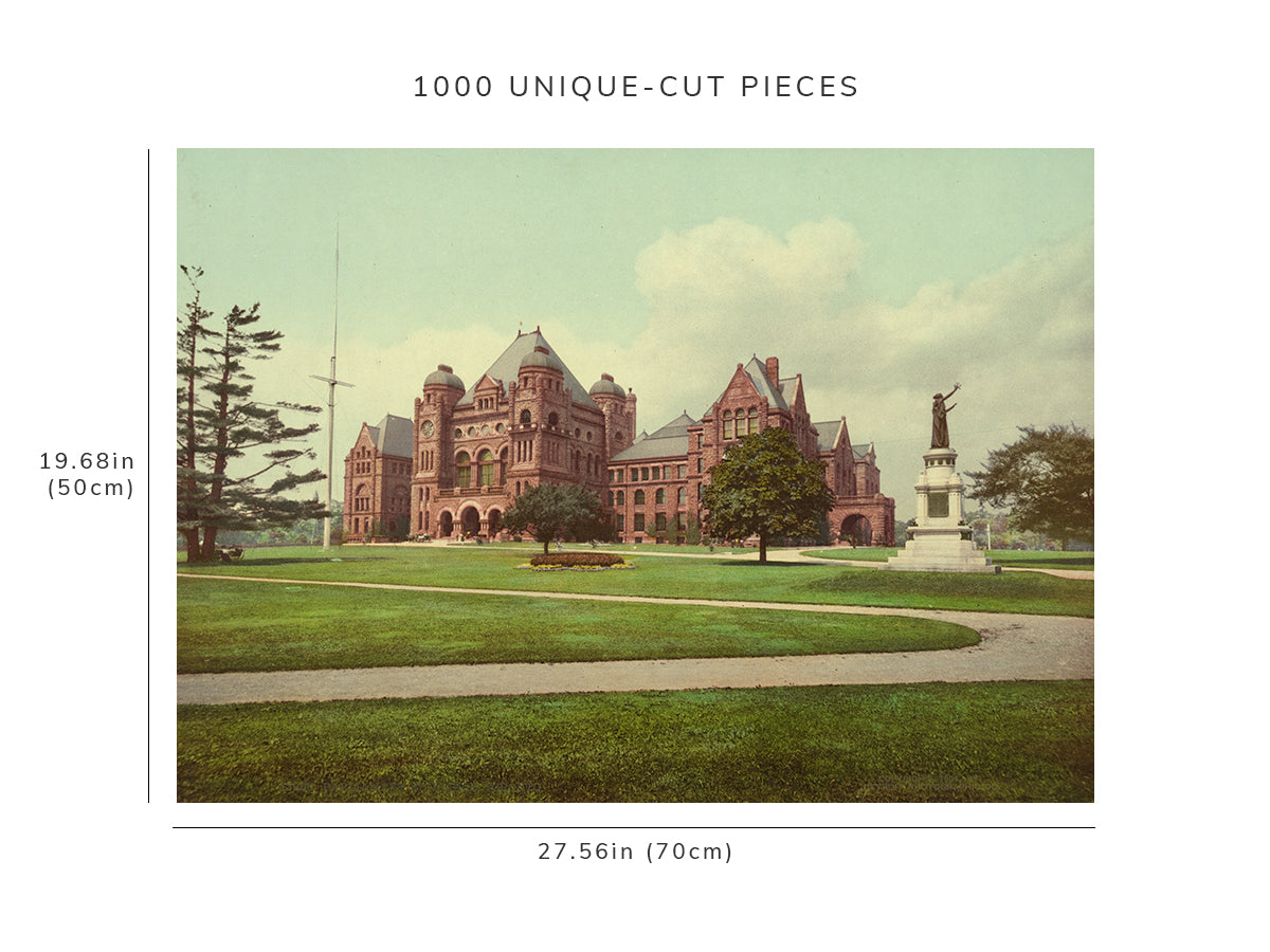 1000 piece puzzle - 1901 | Parliament building | capitol | statue | Toronto, Canada