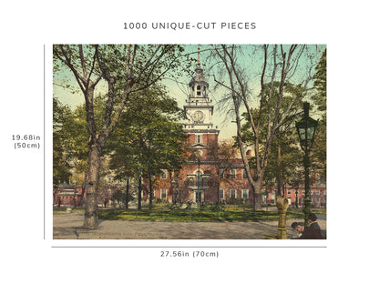 1000 piece puzzle - Independence Hall, Philadelphia | Jigsaw Puzzle Game for Adults | Birthday Present Gift