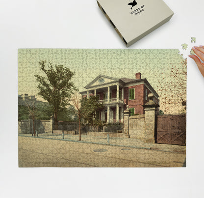 1000 piece puzzle 1901 Pringle House Charleston, SC Jigsaw Puzzle Game for Adults