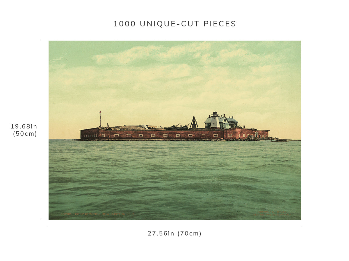1000 piece puzzle - 1901 | Fort Sumter, Charleston, South Carolina | SC | Family Entertainment