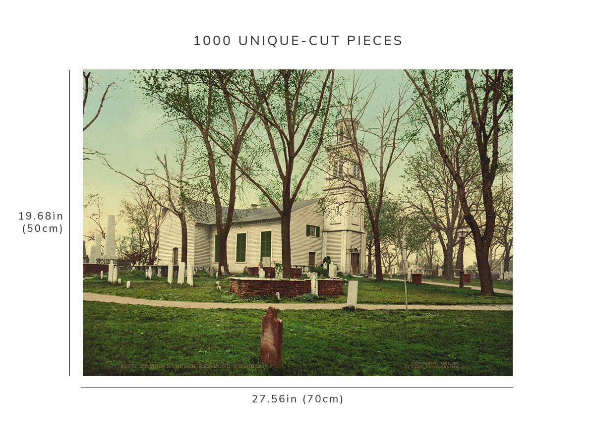 1000 piece puzzle - 1901 | St John's Church | cemeteries | Richmond, Virginia | VA