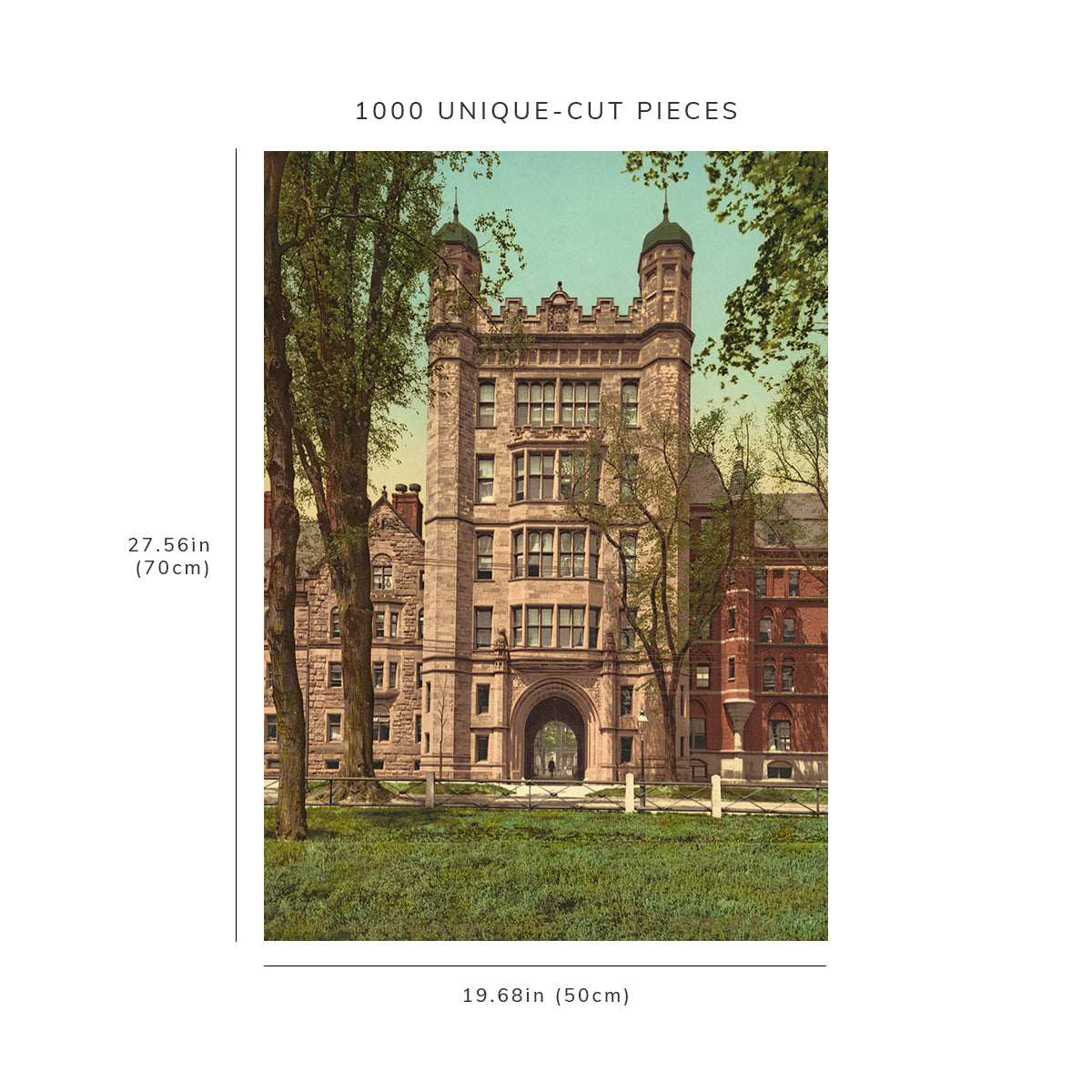 1000 piece puzzle - 1901 | Phelps Hall | Yale College, CT | Family Entertainment