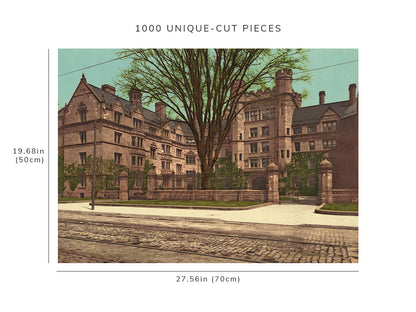 1000 piece puzzle - 1901 | Vanderbilt Hall, Yale College | Family Entertainment