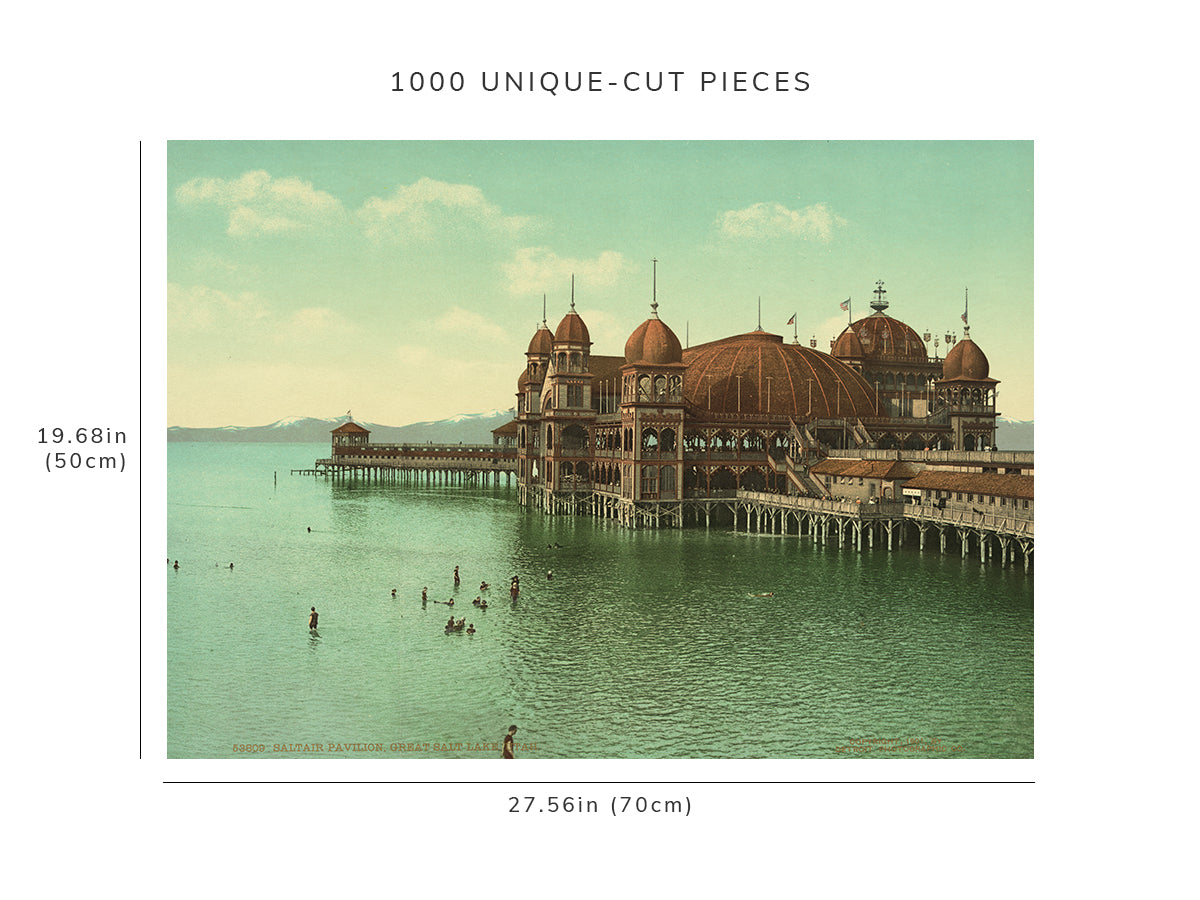 1000 piece puzzle - 1901 | Saltair Pavilion | Great Salt Lake, Utah | UT | Family Entertainment