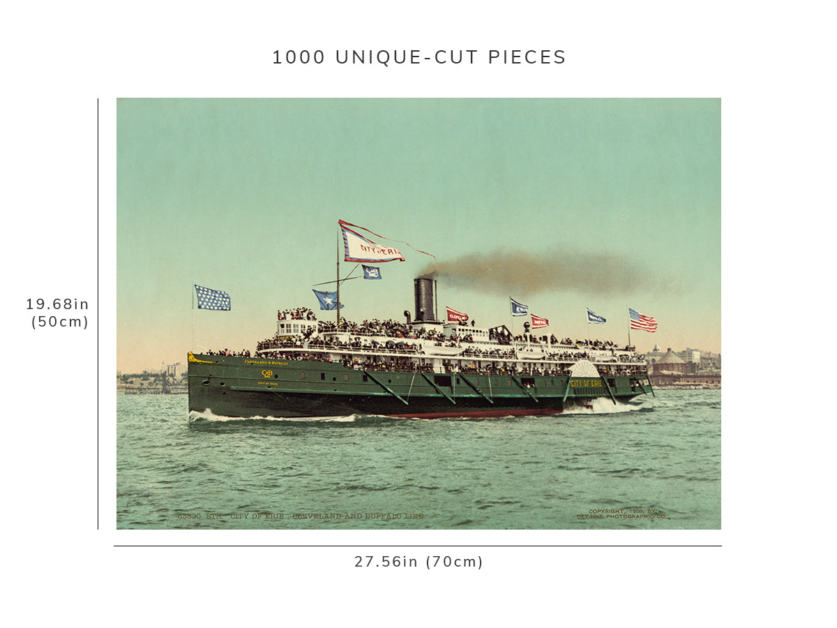 1000 piece puzzle - 1900 | Str | City of Erie, Cleveland | Buffalo Line | Birthday Present Gifts